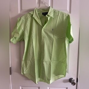 Ralph Lauren Polo Shirt, never worn, bright green color, Size Large
